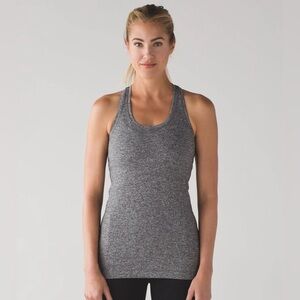 Lululemon Women’s Heather Gray Cool Racerback II Tank Top Size 4 EUC